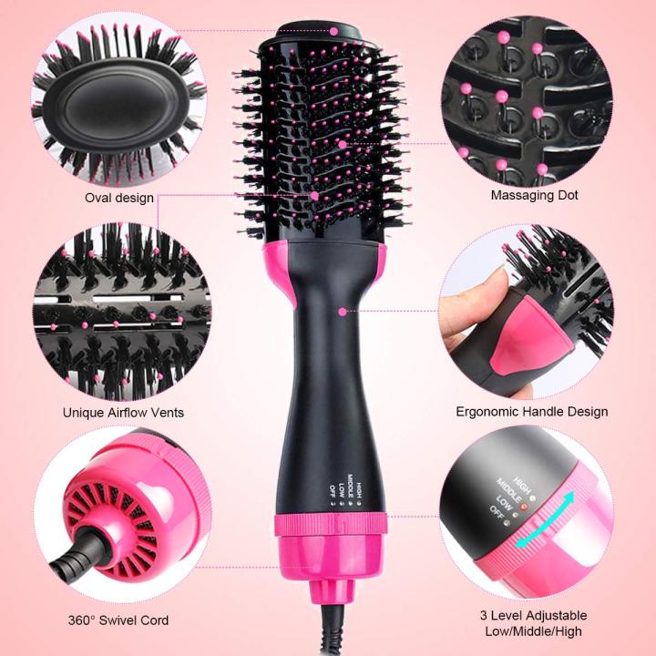 4 in 1 - Hair Dryer + Curler + Straightener For All Hair Types