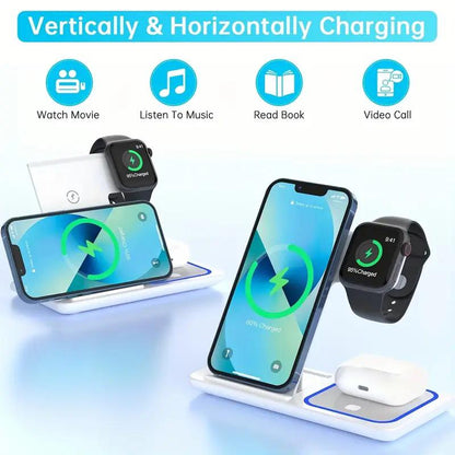 3-in-1 Fast Wireless Charger         شاحن لاسلكي سريع