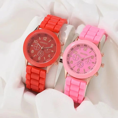 2Pcs Luxury Women's Watch Set Fashion Luxury Elegant Alloy