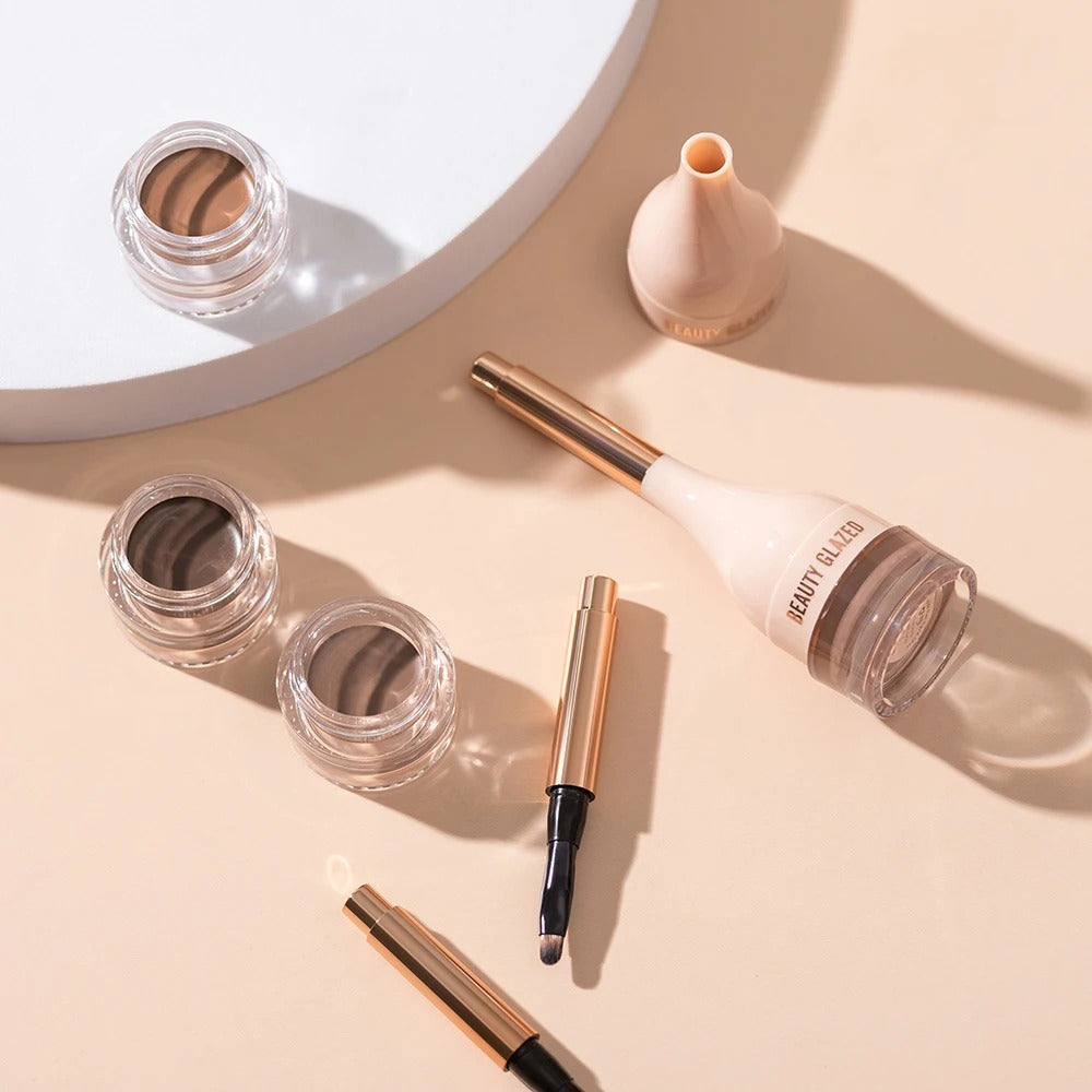 3Pcs Set Eye Makeup Set 6 Colors Eyebrow Pomade