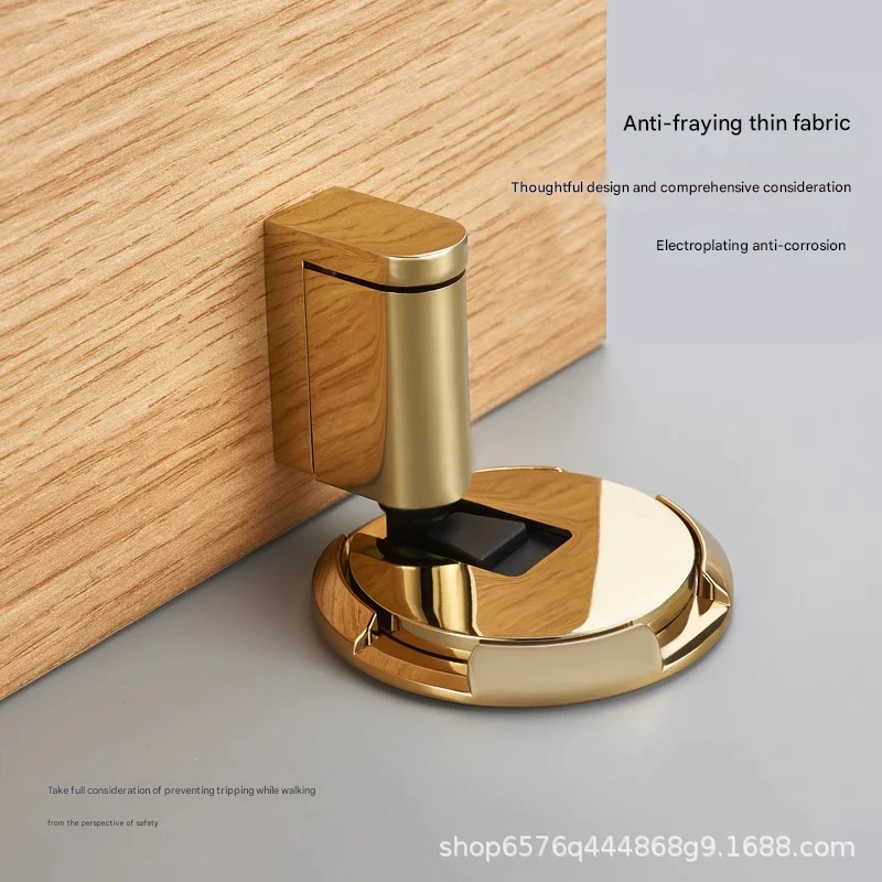 Invisible Mechanical Door Stopper – Punch-Free Zinc Alloy Floor-Mounted Stop